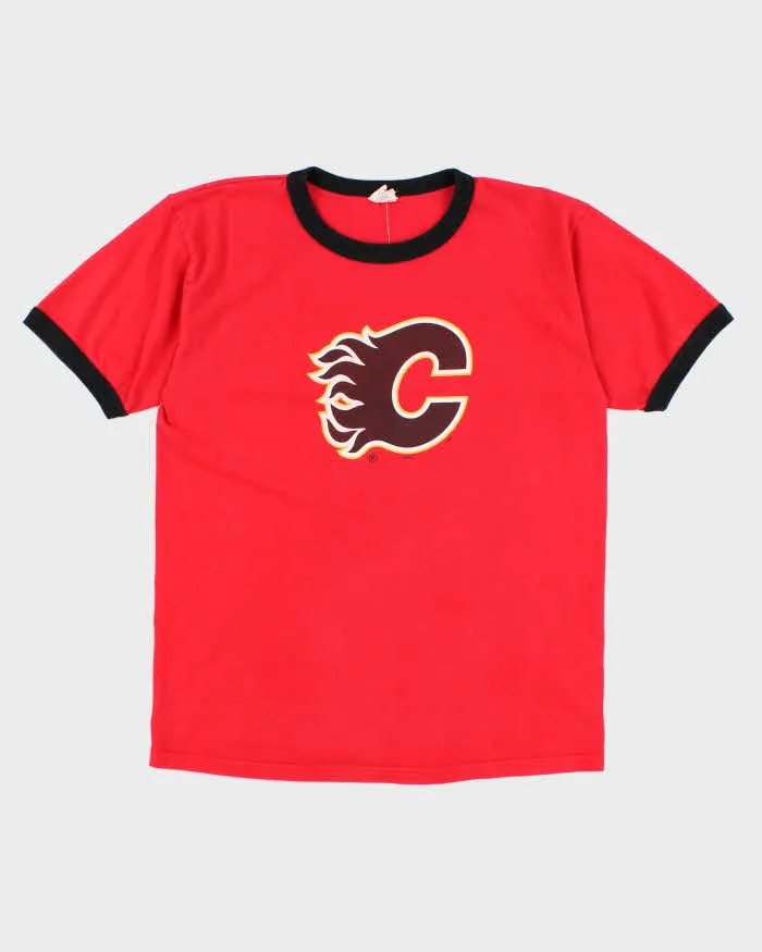 00s Calgary Flames Retro T-Shirt - L