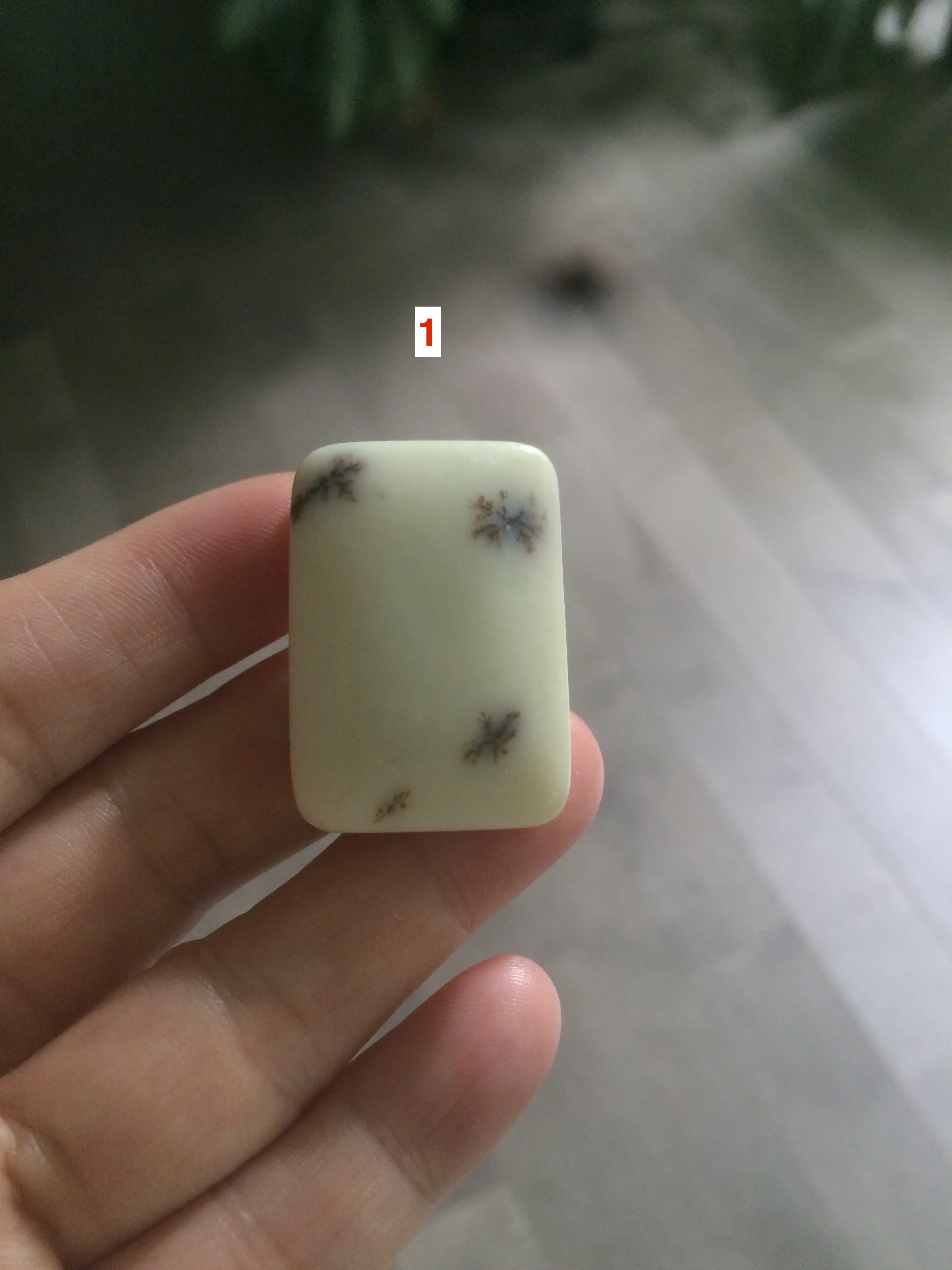 100% natural light yellow/brown soap shape square nephrite Hetian jade safe and sound pendant HT37