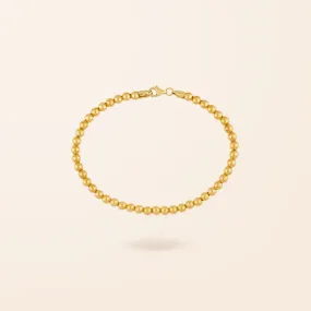 10K Gold 4mm Bead Bracelet