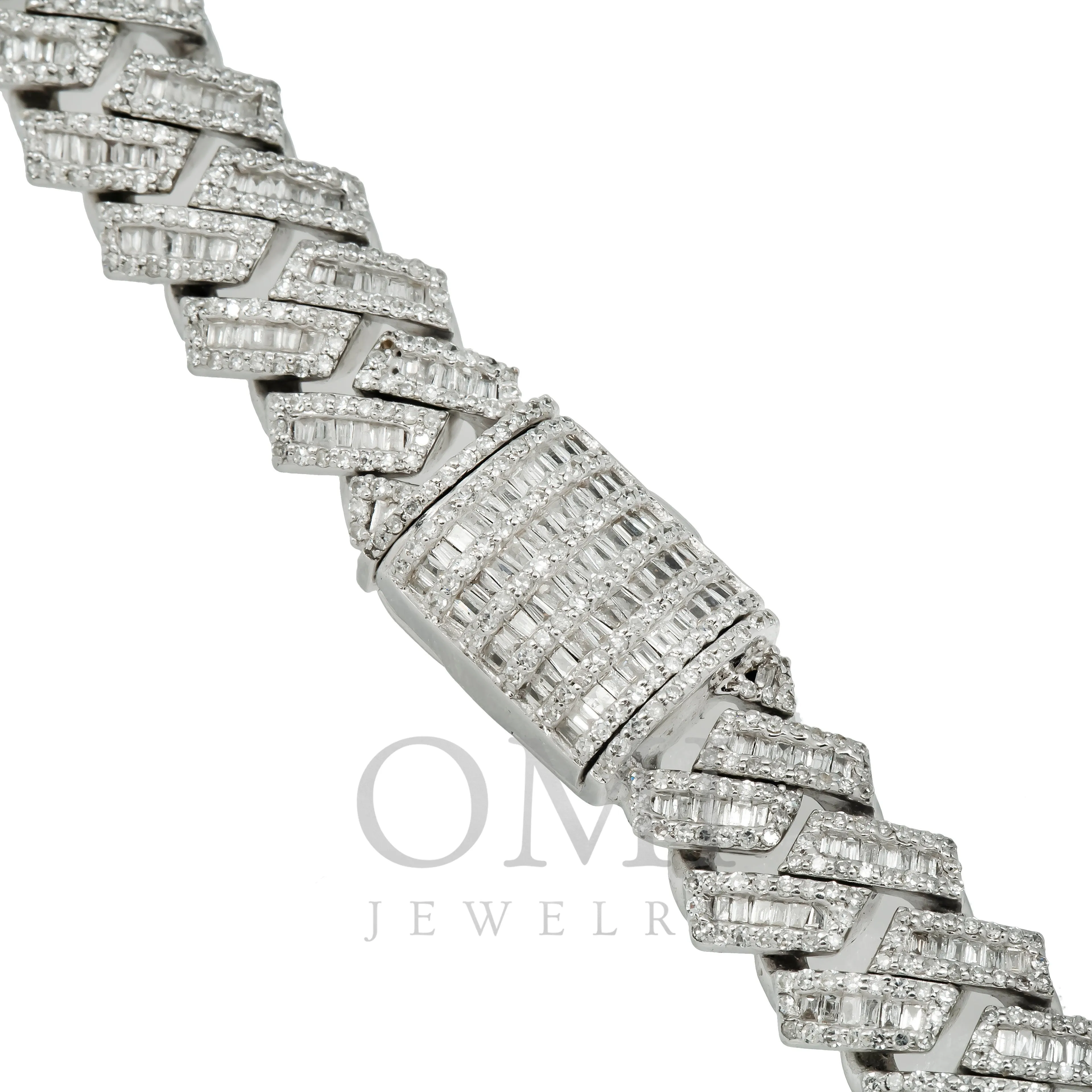 10K GOLD BAGUETTE DIAMOND 10MM PRONG CUBAN LINK HEART CHAIN 17.65 CT