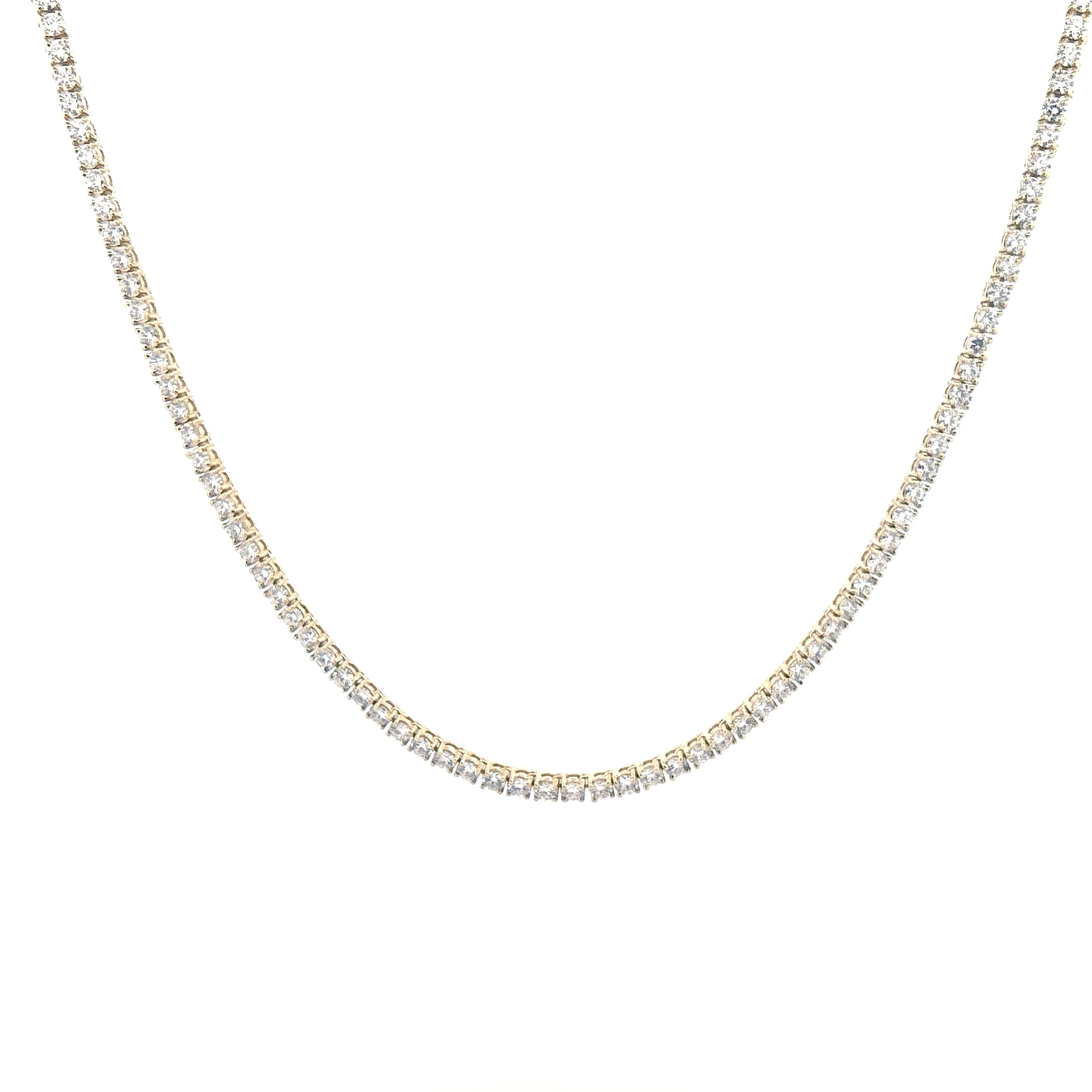 14K Gold 4.5MM Lab Grown Diamond Tennis Necklace