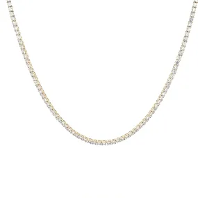 14K Gold 4.5MM Lab Grown Diamond Tennis Necklace