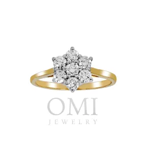 14K GOLD RADIANT CUT LAB DIAMOND ENGAGEMENT RING 0.77 CTW