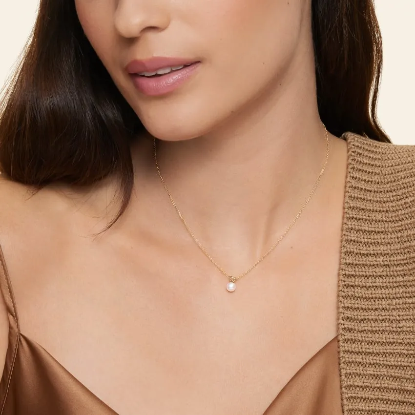 14K Y Gold 6-7mm Akoya Pearl Necklace