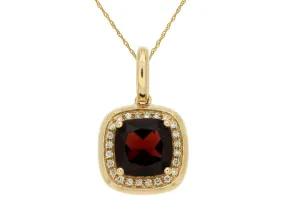 1.50ct Garnet w/ .08ctw diamond