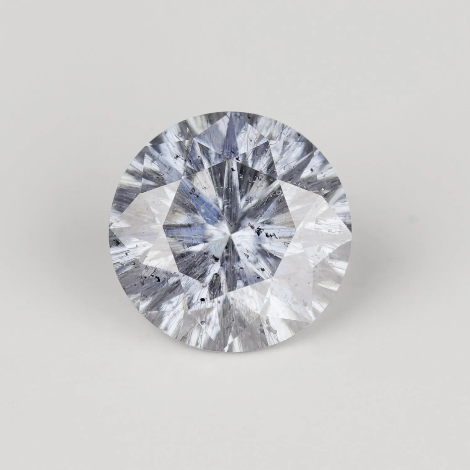 5mm Round Salt & Pepper Gray Moissanite - 114950-C