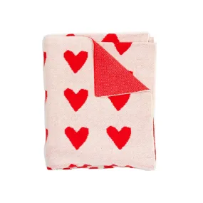 Baby blanket (red & white) “LOVE BLANKET”