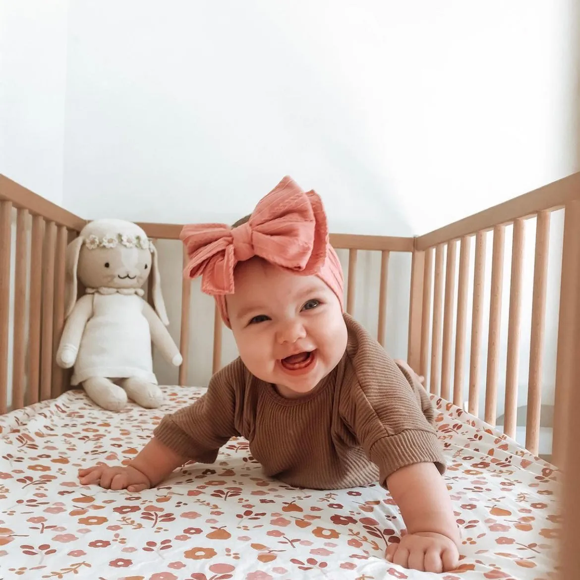 Baby Top Knot Double Bow Headband Forest Green