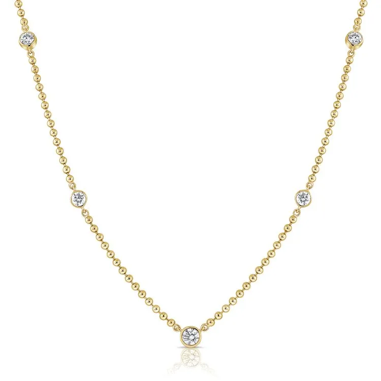 Ball Chain Diamond Necklace