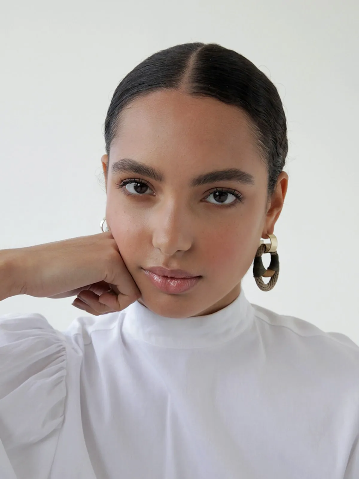 Beige Vessel Earrings