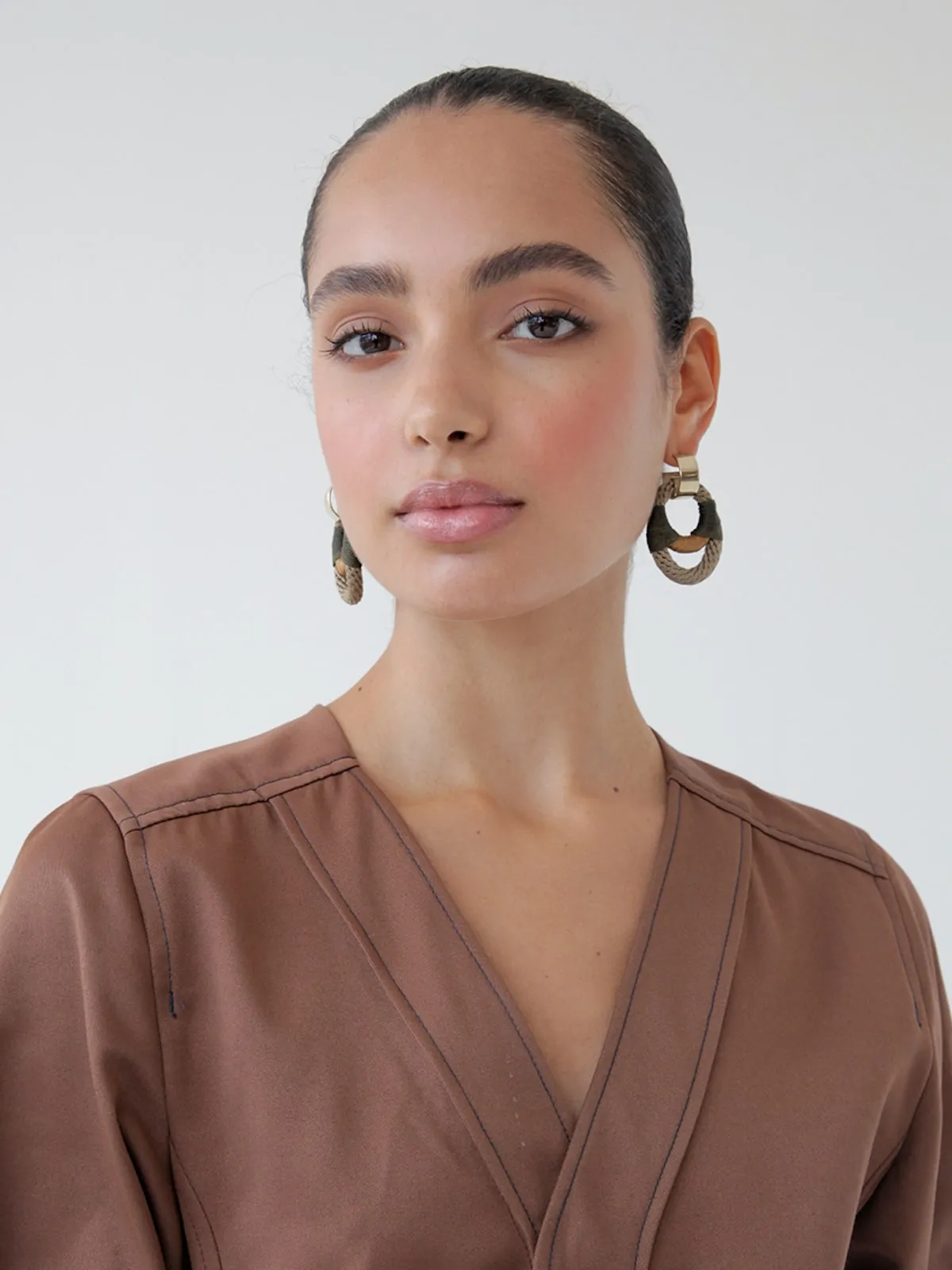 Beige Vessel Earrings