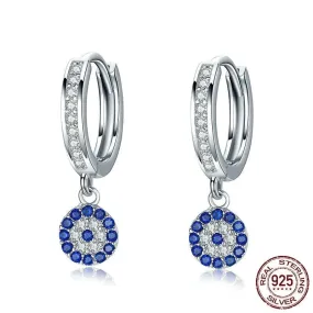 Bella Sapphire CZ Drop Earrings - Genuine 925 Sterling Silver