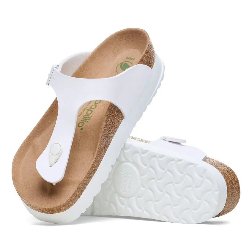 Birkenstock Women's Gizeh Flex Platform Birko-Flor (White - Regular fit)