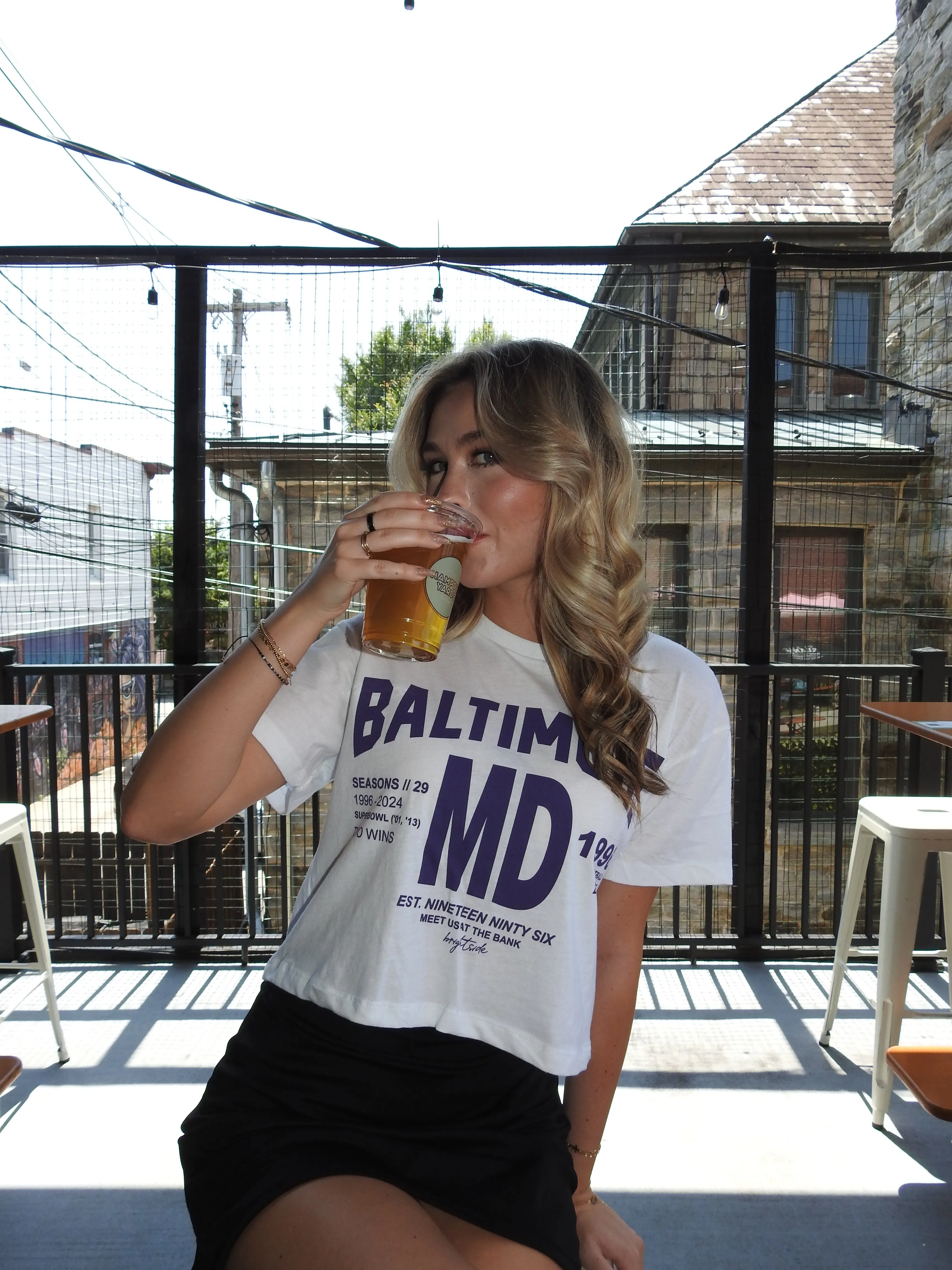 Bmore Stats Crop Tee By Brightside