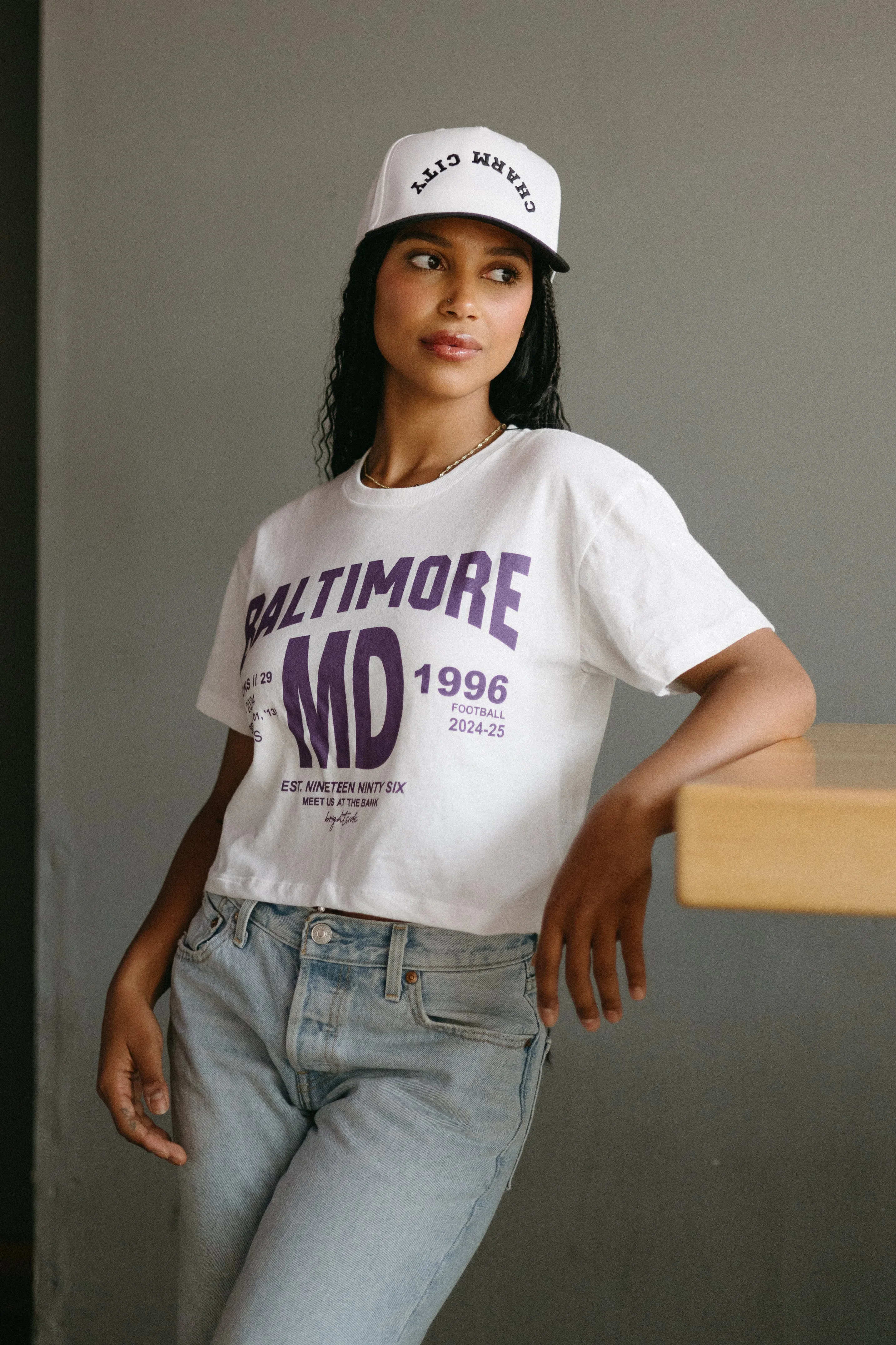 Bmore Stats Crop Tee By Brightside