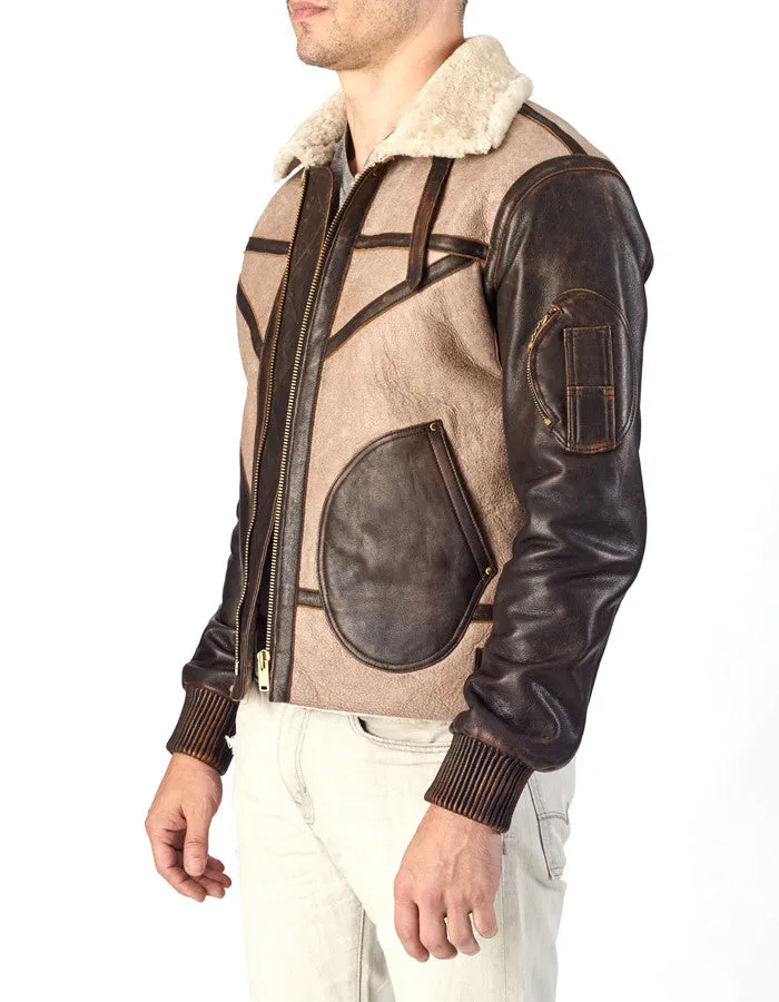 BOMBER - Shearling Aviator Jacket