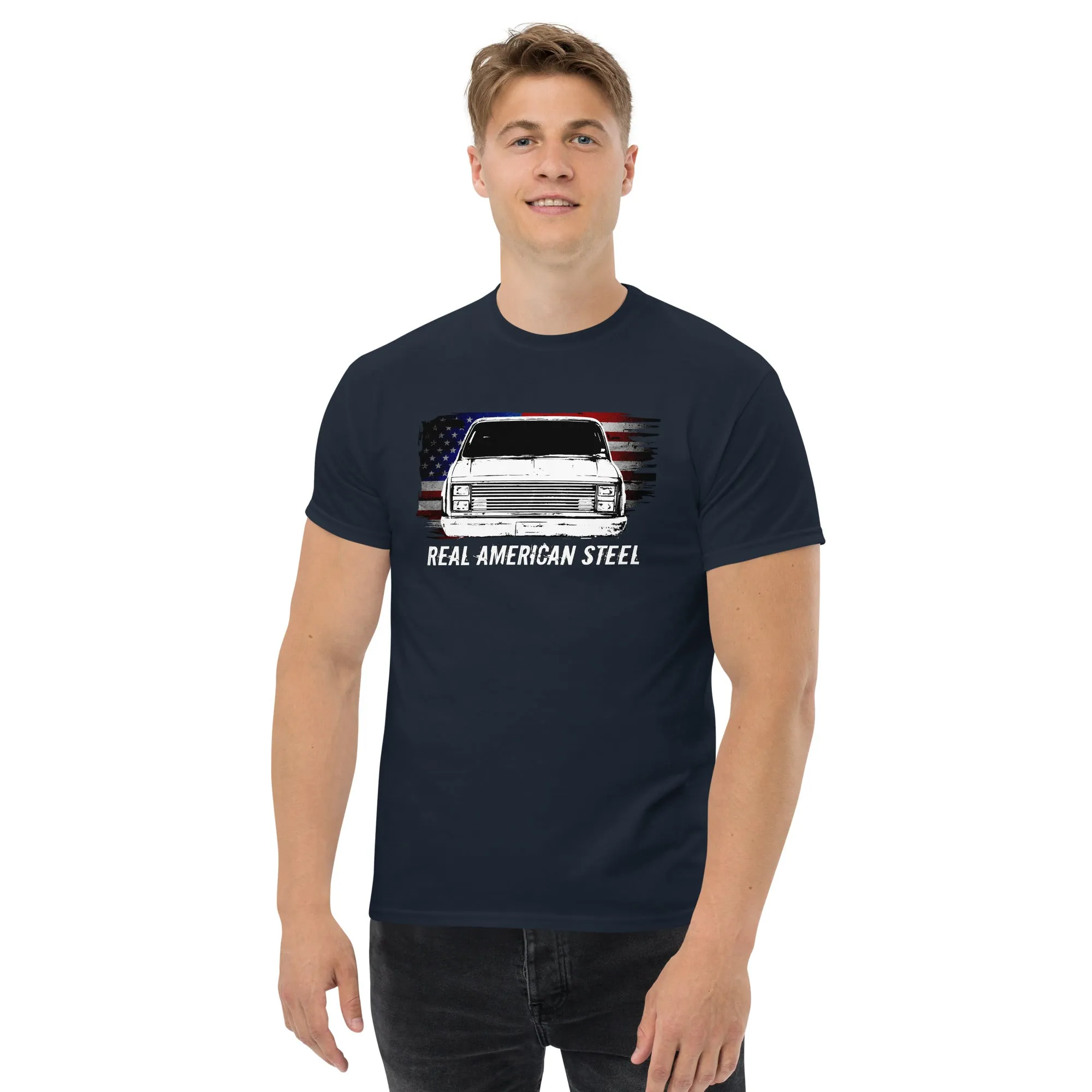 C10 Square Body T-Shirt Patriotic Real American Steel