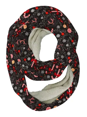 Candy Cane Pattern Infinity Scarf