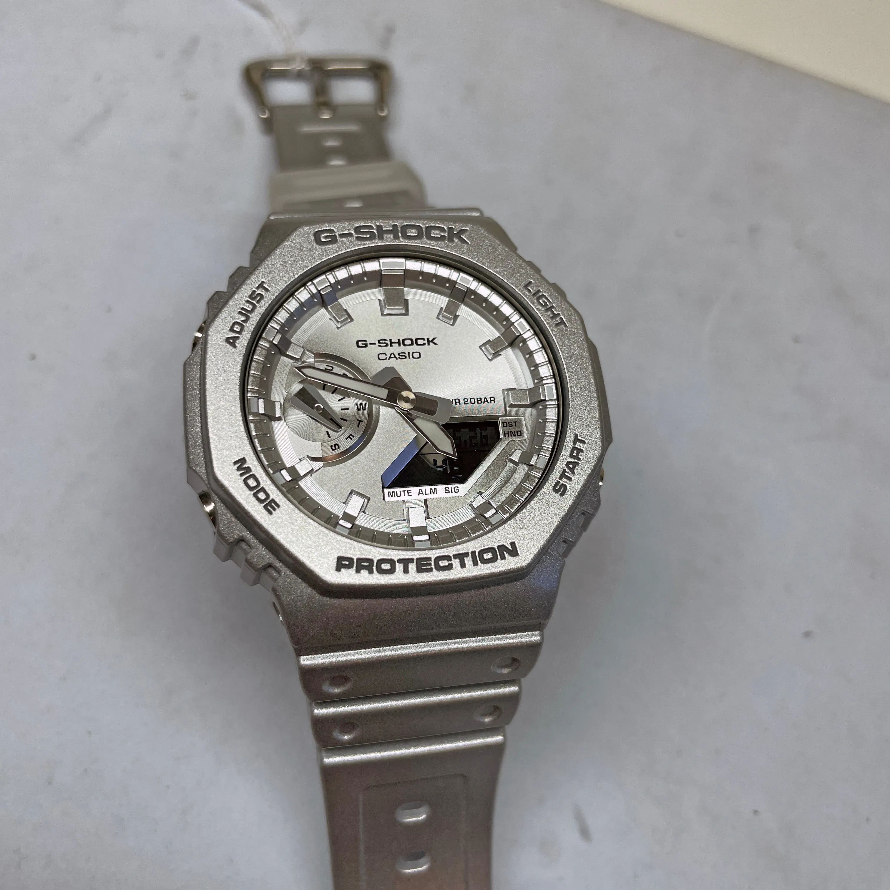 Casio G-Shock Forgotten Future Silver Metallic CasiOak Watch GA2100FF-8A