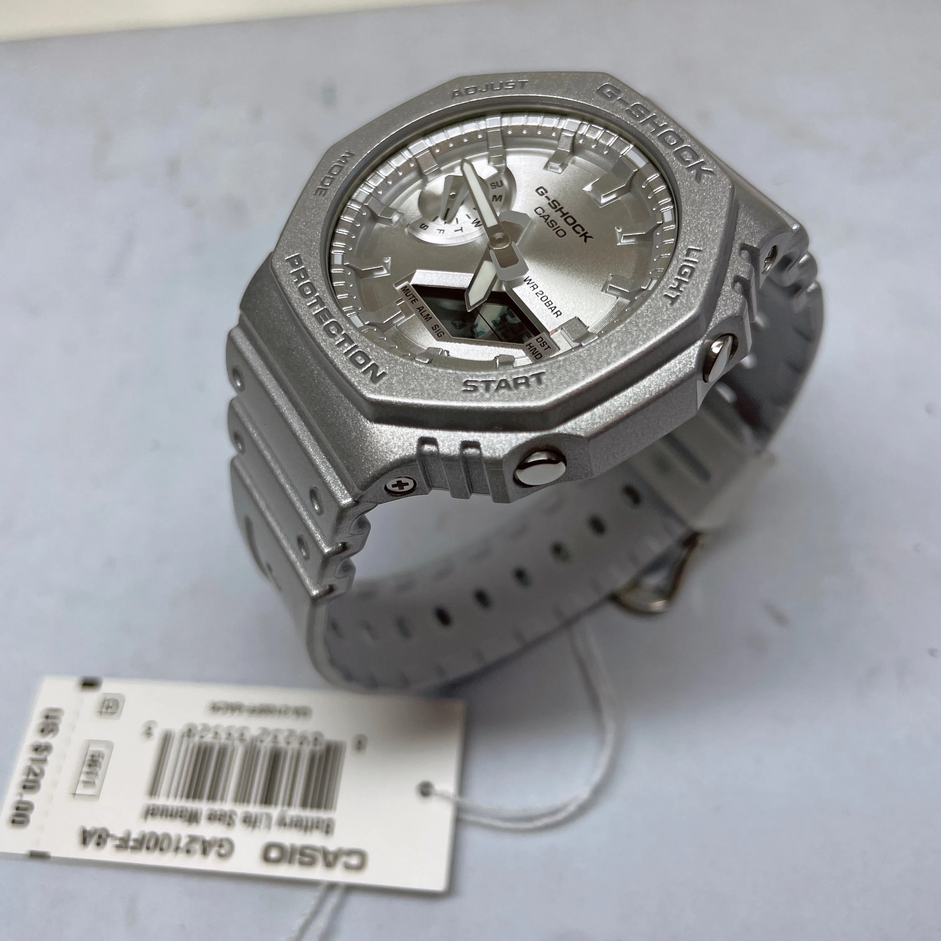 Casio G-Shock Forgotten Future Silver Metallic CasiOak Watch GA2100FF-8A