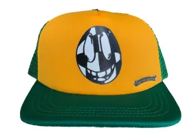 Chrome Hearts Matty Boy Sex Records Smiley Trucker Hat Green/Yellow