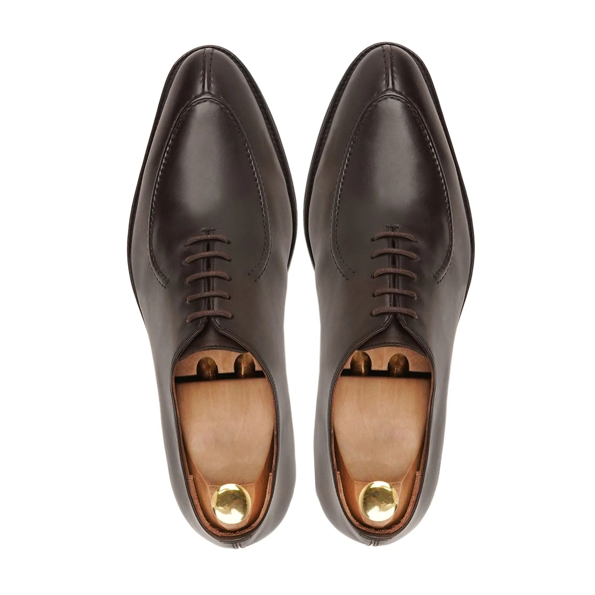 Corded - Men's Dark Brown Calf Leather Wholecut Shoe