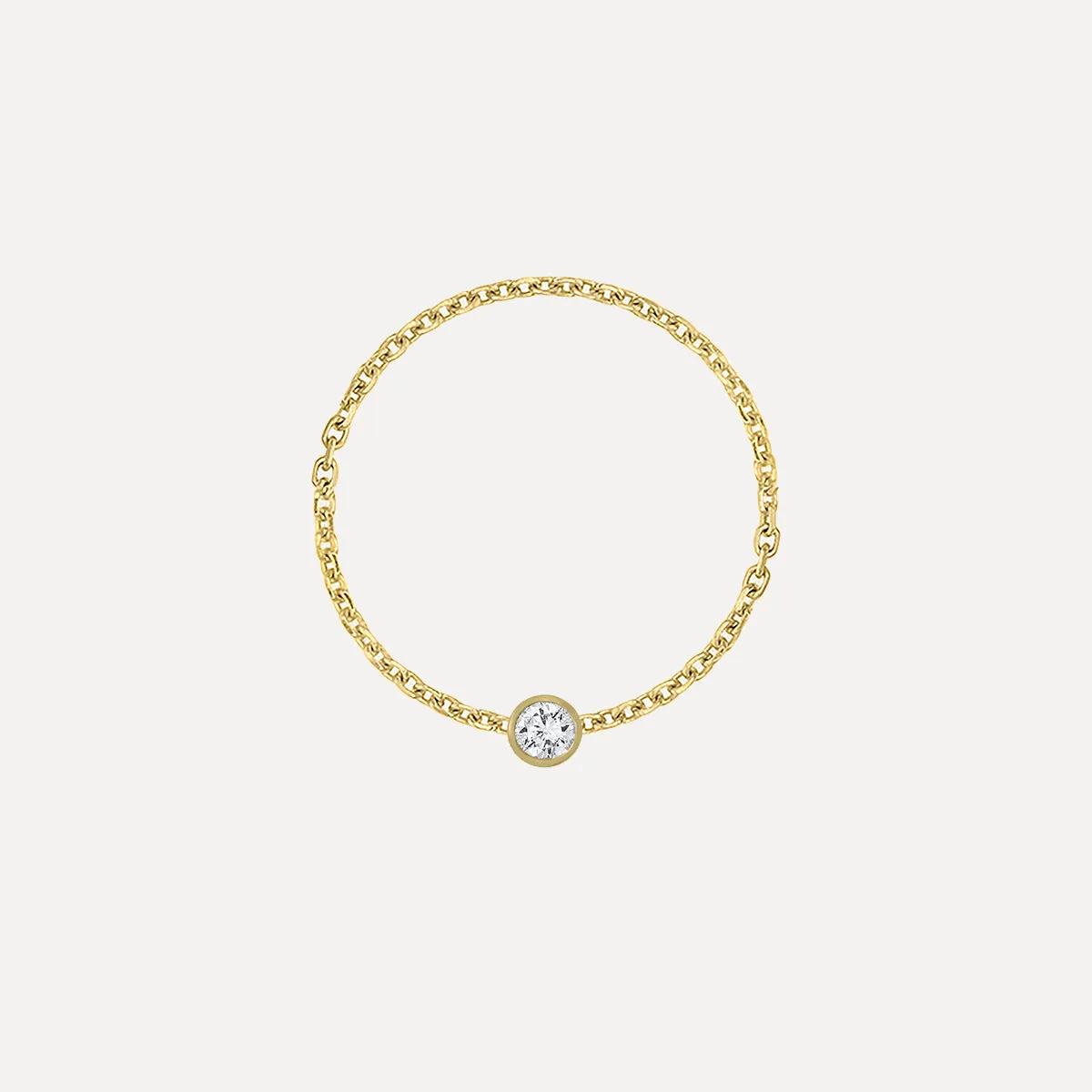 Diamond Bezel Chain Ring