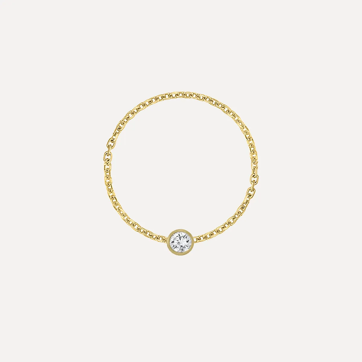 Diamond Bezel Chain Ring