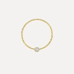 Diamond Bezel Chain Ring