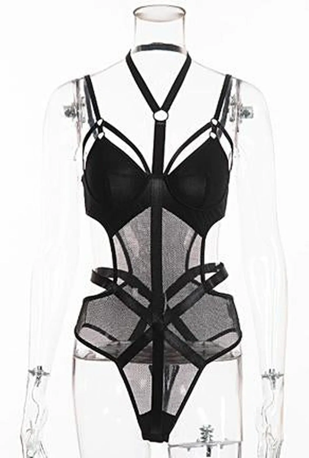 DIAMOND - MESH HARNESS BODYSUIT