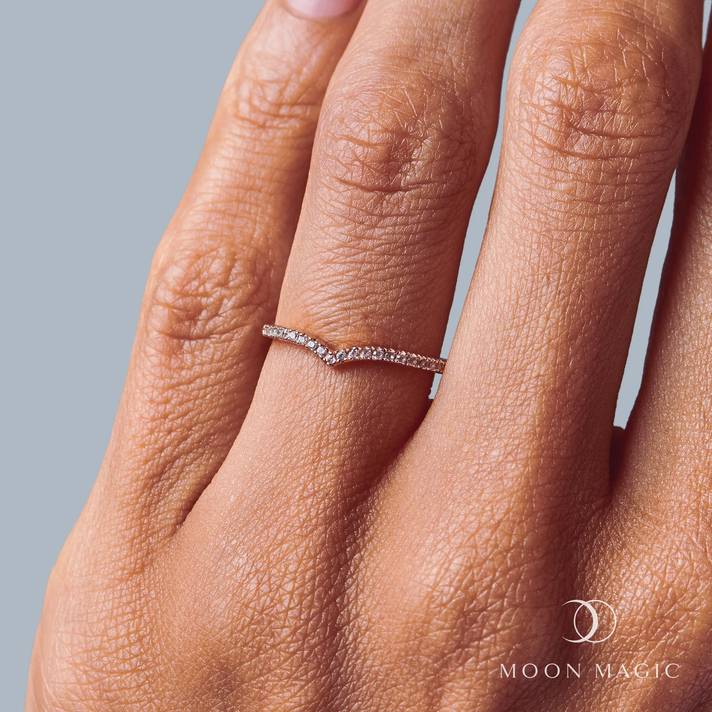 Diamond Ring Band - Peak Of Love Pavé