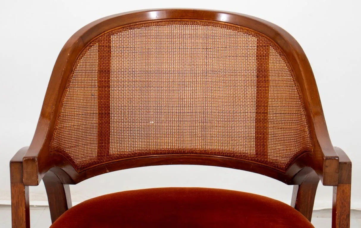 Edward Wormley Mahogany and Cane Paneled Armchair