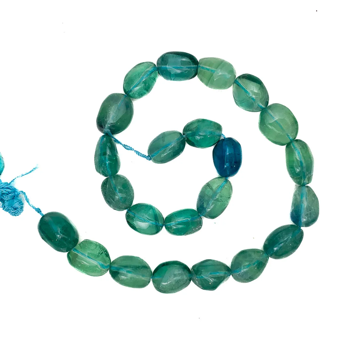 Fluorite Tumbled Nugget Bead Strand