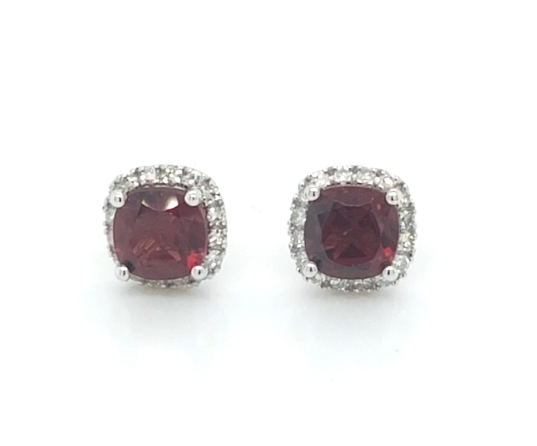 Garnet and Diamond Earrings