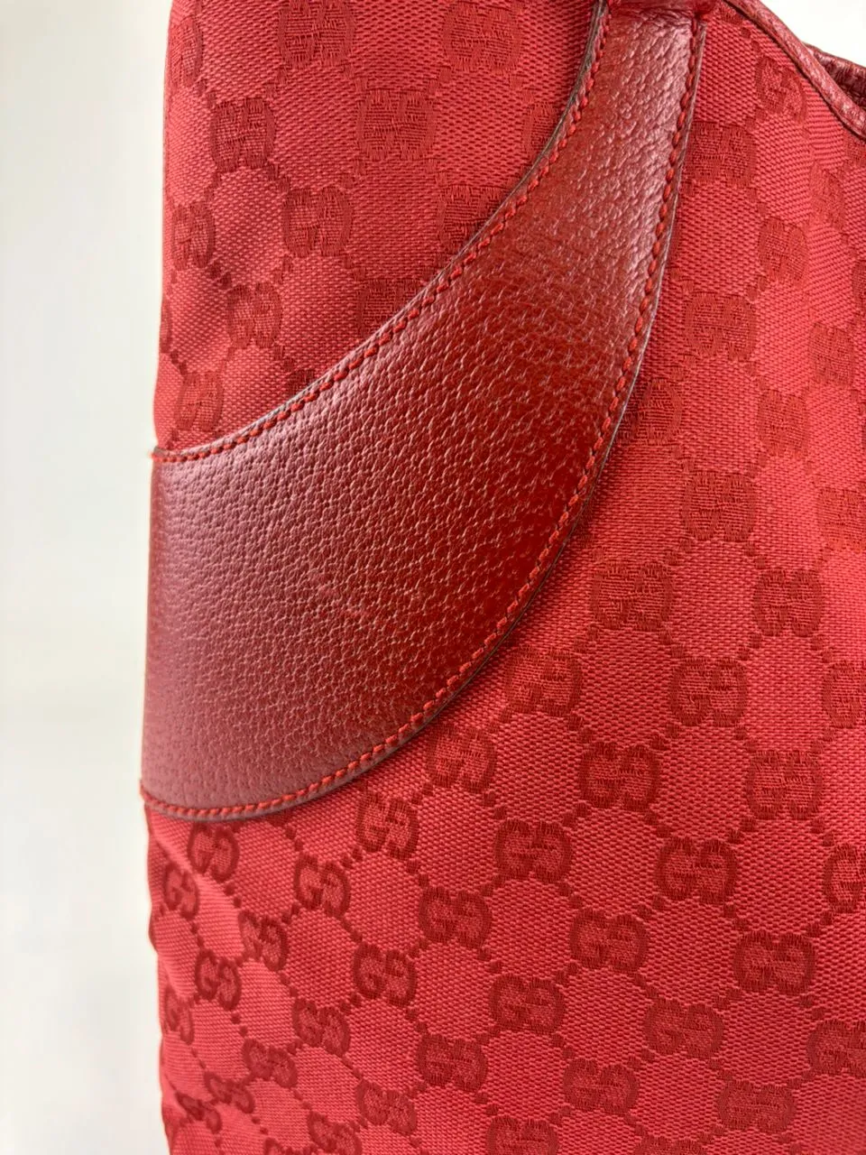 GG Canvas Red Tote