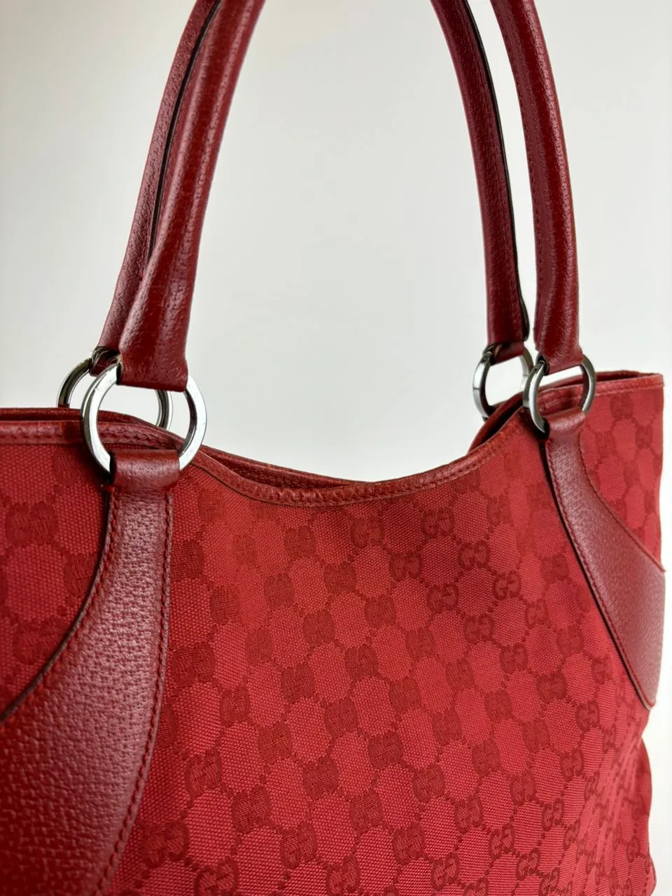 GG Canvas Red Tote