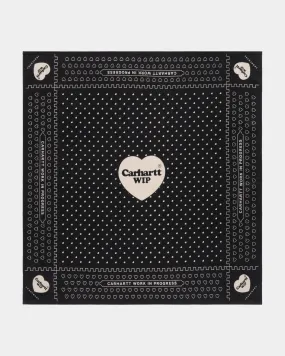 Heart Print Bandana | Black