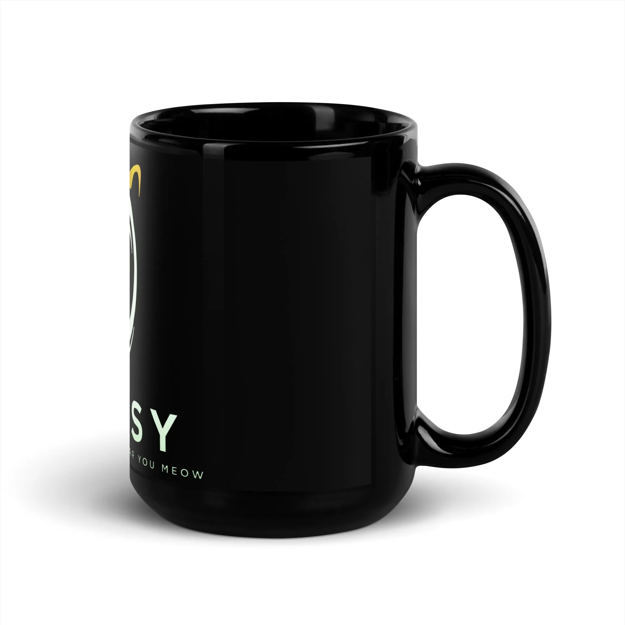 Jonesy Black Glossy Mug