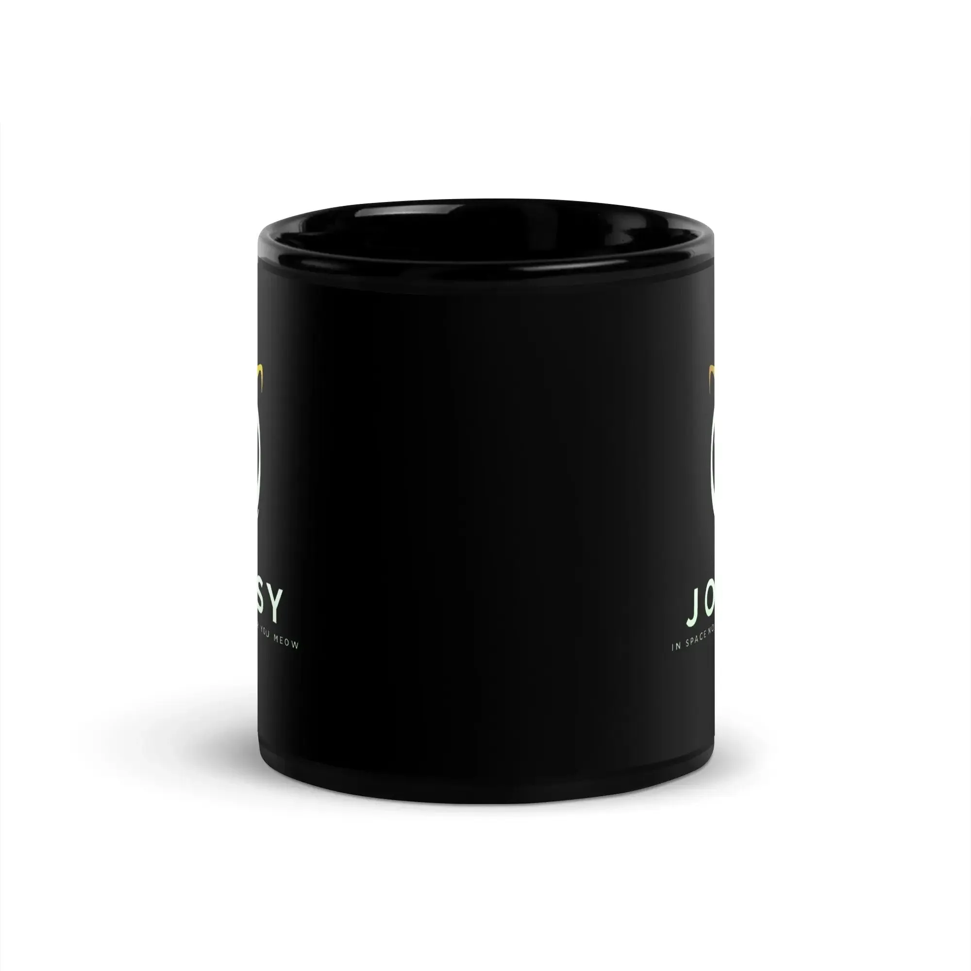 Jonesy Black Glossy Mug