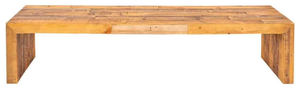 KT Rustic Oak Hardwood Long Bench