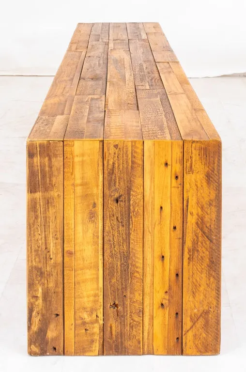 KT Rustic Oak Hardwood Long Bench