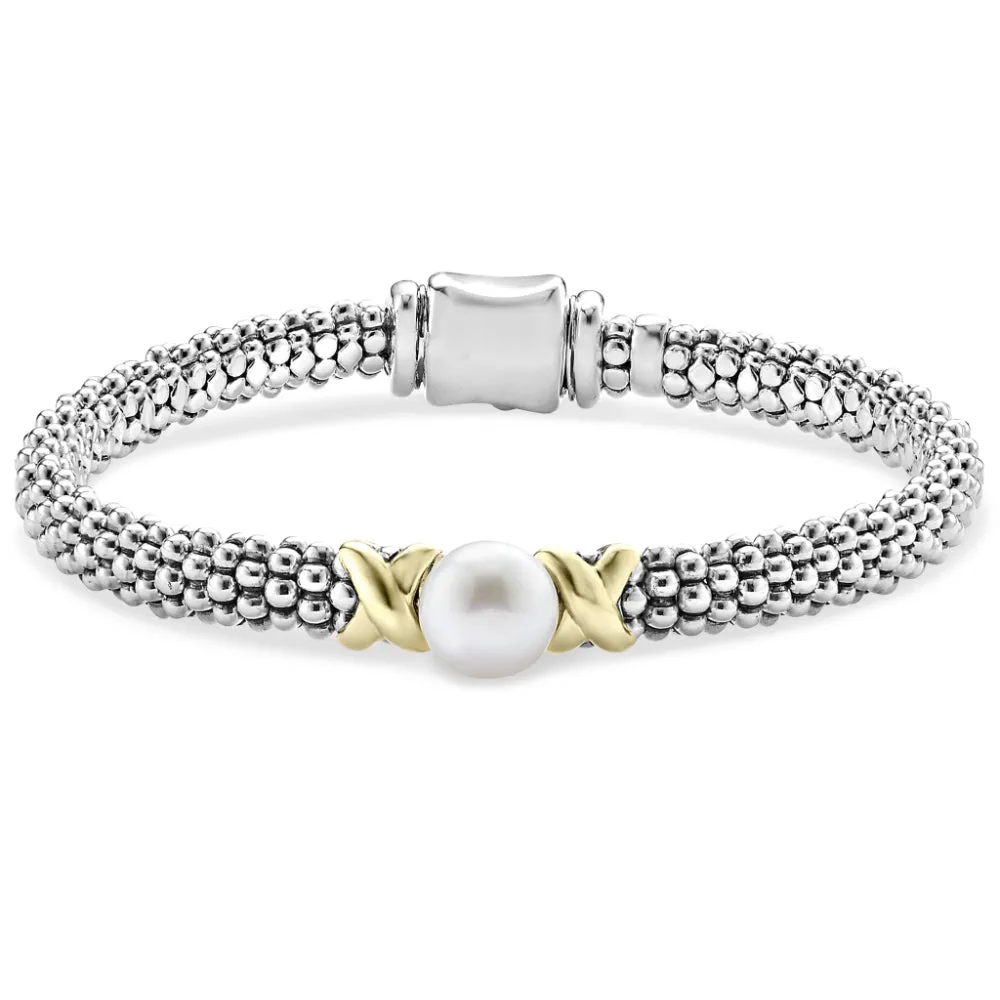 Lagos Luna Gold X Pearl Caviar Bracelet