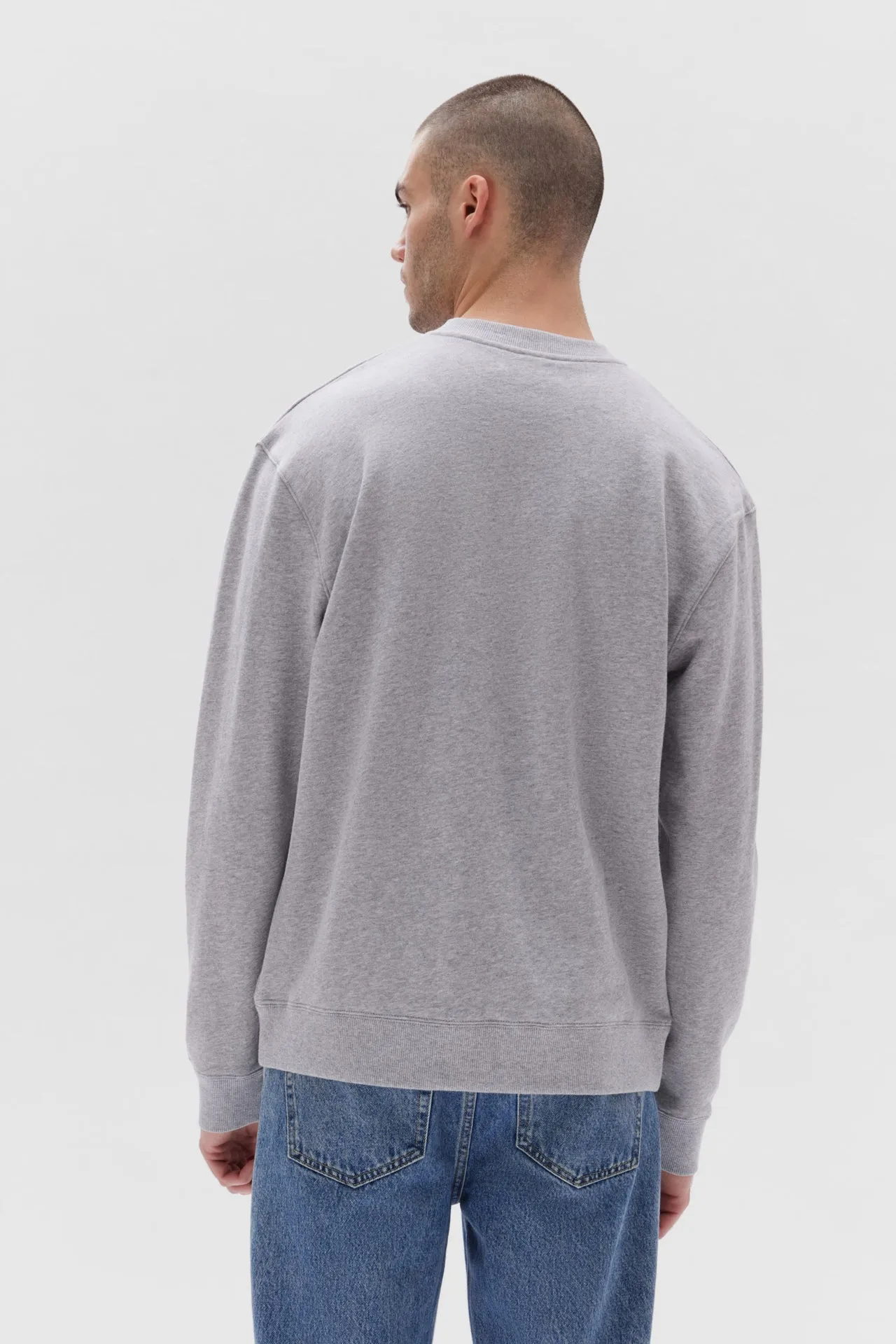 Logo Sweat | Grey Marle/White