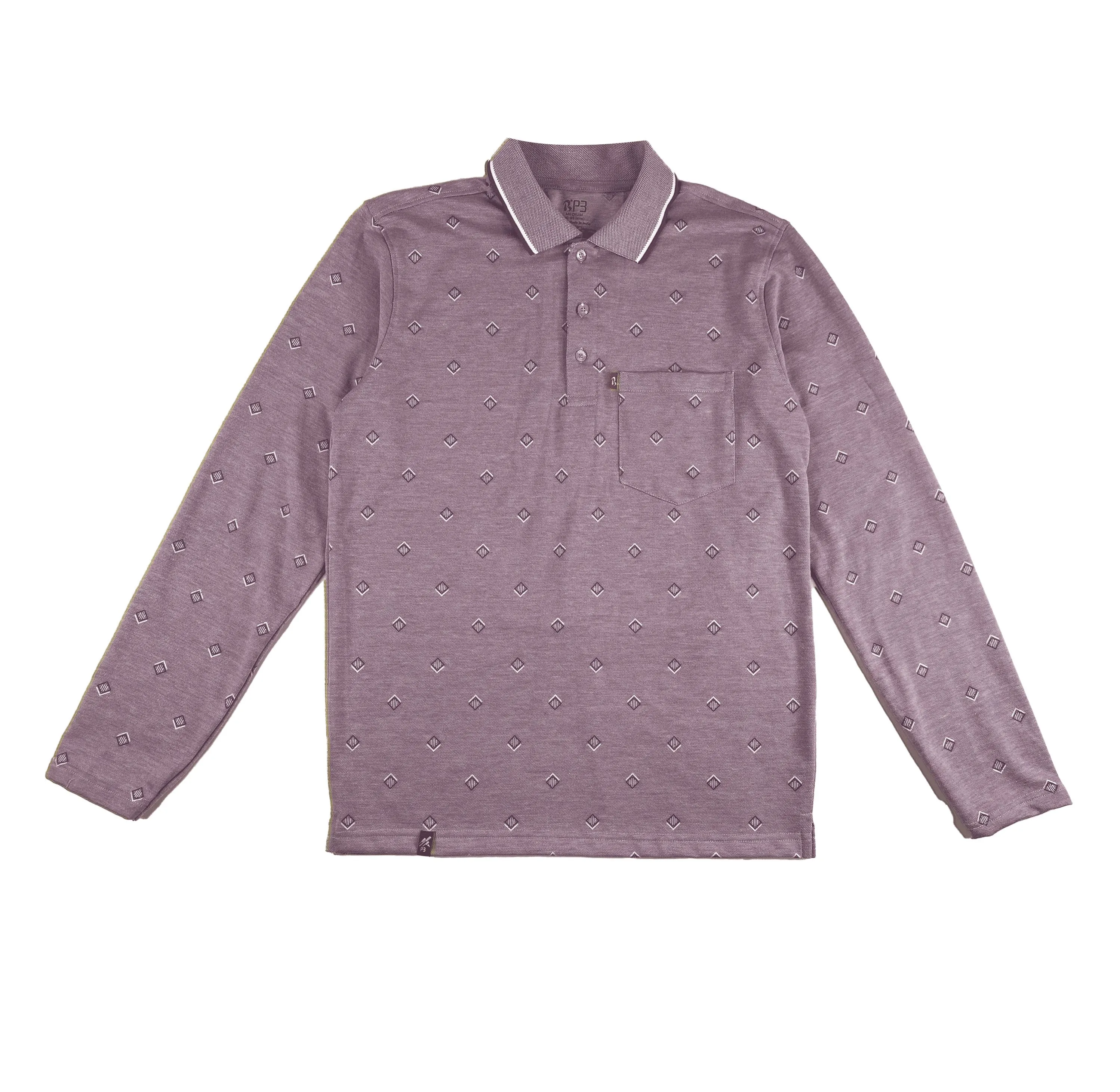 Long Sleeved Flakes Designer Polo