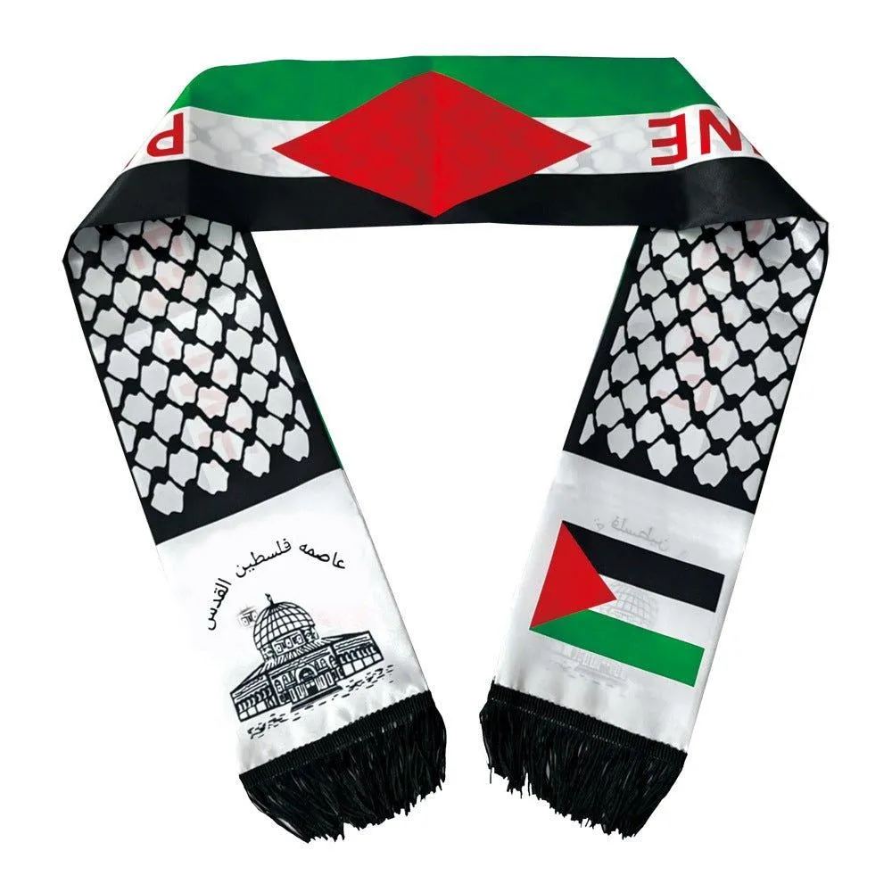 MAC079 Palestine flag keffiyeh scarf