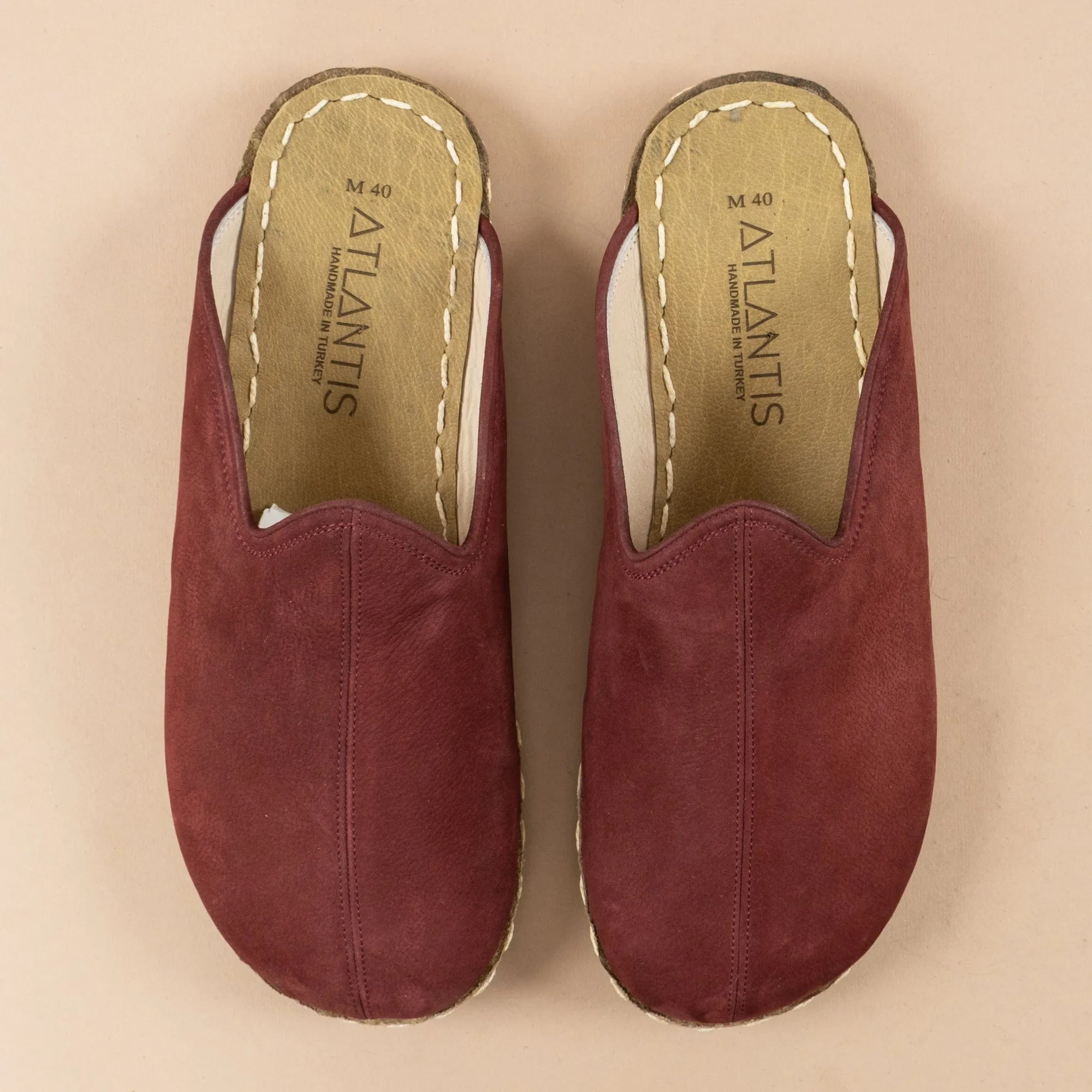 Men's Burgundy Barefoot Slippers