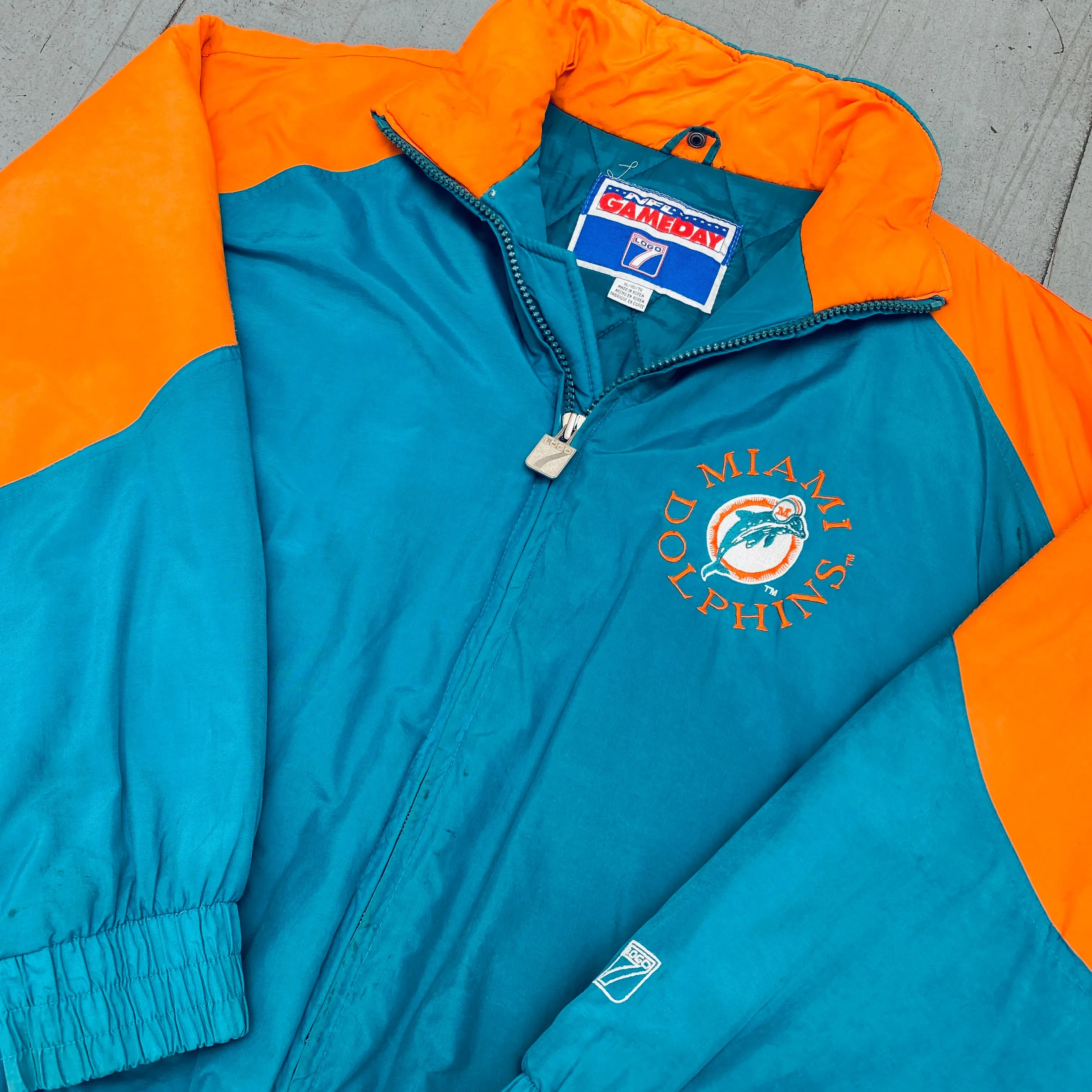 Miami Dolphins: 1990's Logo 7 Fullzip Jacket (XL)