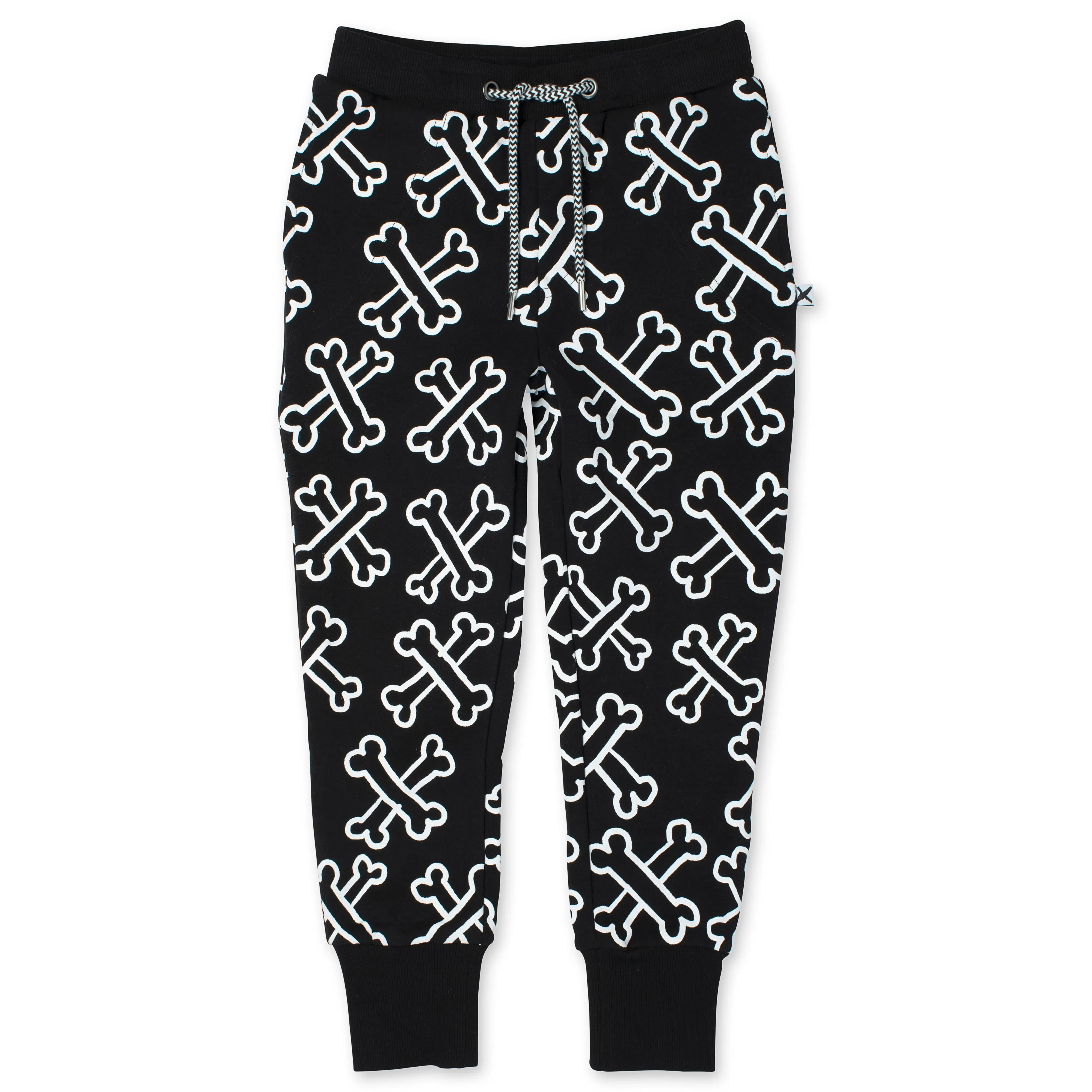 Minti Bones Furry Trackies - Black