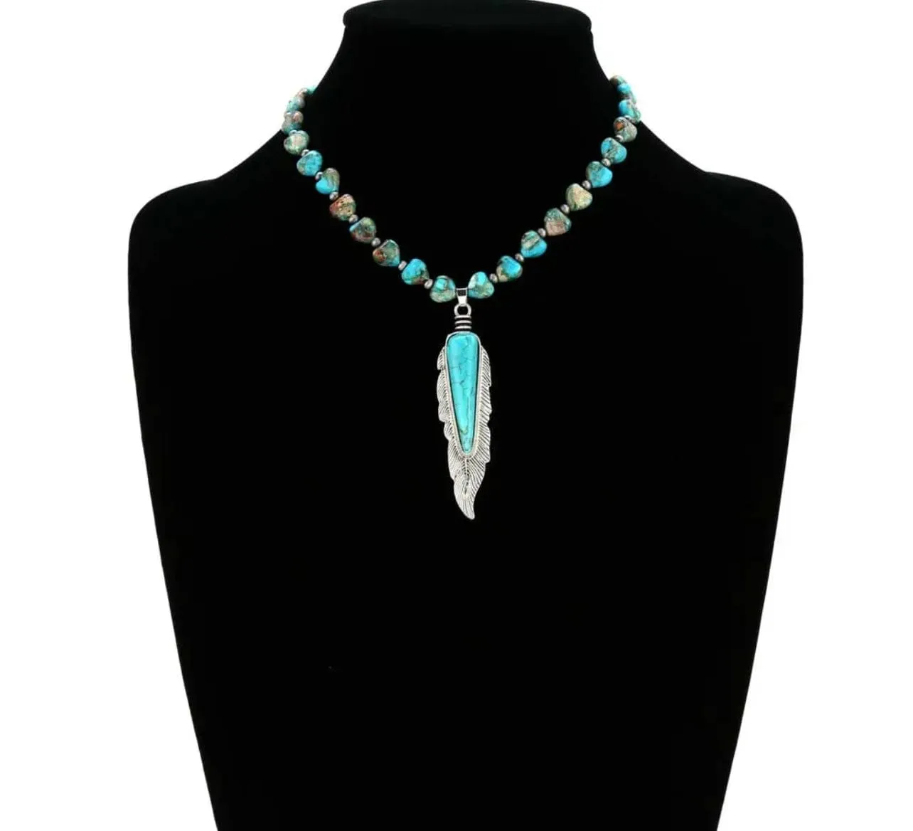 Native dreams feather necklace