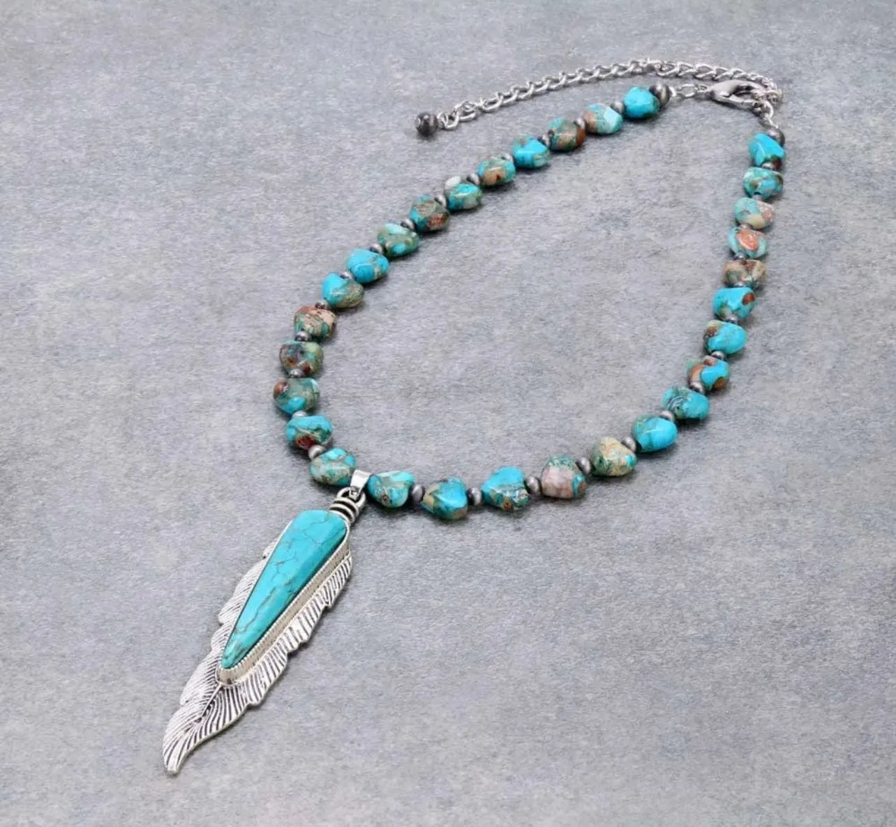 Native dreams feather necklace